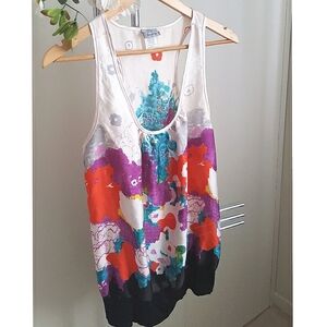 90's-Y2K🔥Sleeveless Top🔥Daytrip💋Multicolor Floral Silky Cami Top